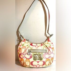 Coach vintage CC signature print canvas crossbody handbag